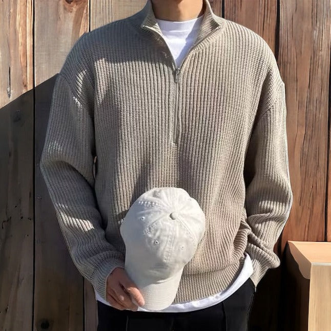 NOBLETHREADS HALF-ZIP SWEATER